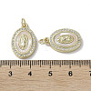 Brass Micro Pave Cubic Zirconia Pendants KK-G485-19A-G-3