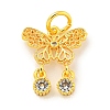 Brass Cubic Zirconia Pendants KKB-L215-036G-1