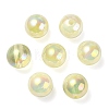 UV Plating Rainbow Iridescent Acrylic Beads OACR-F004-04A-2