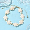 Adjustable Synthetic Turquoise & Non-magnetic Hematite Braided Bead Bracelets BJEW-JB13731-01-1