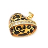 Brass Micro Pave Clear Cubic Zirconia Pendants KK-A303-17D-G-2