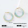 304 Stainless Steel Resin Hoop Earrings for Women KT0951-1-1