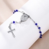 Glass Beads Rosary Bracelets BJEW-A032-04P-03-4