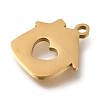 201 Stainless Steel Pendants STAS-R136-14G-2