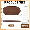 1Pc Oval Wood Display Pedestals AJEW-WH0485-37A-2