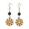 Glass Seed Beads Dangle Earrings EJEW-MZ00763-03-3