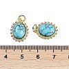 Synthetic Turquoise Oval Pendants KK-U043-46G-A-3