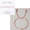 Mother's Day Adjustable Brass Bead Braided Bead Bracelets YE2550-12-1