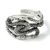 Snake Alloy Open Cuff Rings RJEW-K275-72AS-2