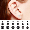 18 Pairs 18 Style ABS Plastic Imitation Pearl Stud Earrings for Women EJEW-AN0002-70-3