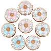 8Pcs Handmade Resin Indonesia Round Beads IPDL-SP0001-04-1