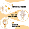 16Pcs 2 Style Brass Cubic Zirconia Stud Earring Findings ZIRC-DC0001-11-4