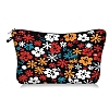 Flower Print Polyester Cosmetic Zipper Pouches PW-WG6318E-03-1