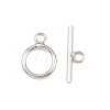 Ring Brass Toggle Clasps KK-G548-38P-3