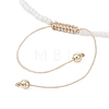 Starfish Natural Agate & Amazonite & Shell Pearl Beads Braided Bead Bracelets for Women BJEW-JB12765-01-4