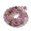 Natural Purple Rutilated Quartz Beads Strands G-M427-A01-02-3