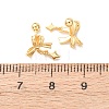 Bowknot with Star 925 Sterling Silver Stud Earrings EJEW-K317-10G-5