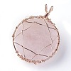 Natural Citrine & Rose Quartz Big Pendants G-G771-B05-3