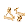 Ion Plating(IP) 304 Stainless Steel Stud Earrings FIND-Q103-01L-G-2
