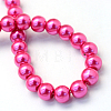 Baking Painted Pearlized Glass Pearl Round Bead Strands HY-Q330-8mm-10-4