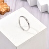 Rhodium Plated 925 Sterling Silver Adjustable Rings RJEW-S397-01P-02-1