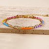 Glass Rainbow Beaded Double Layer Women's Bracelets MZ0541-2