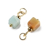 Natural Flower Amazonite Pendants STAS-Z129-01G-02-2