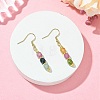 Natural Tourmaline Dangle Earrings EJEW-JE07308-01-1