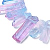 Two Tone Natural Quartz Crystal Beads Strands G-Z131-K01-01-4
