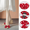 Gorgecraft 4Pcs 2 Colors Retro Polka Dot Pattern Polyester Bowknot Shoe Decorations FIND-GF0005-02-5