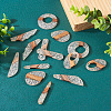 14Pcs 7 Styles Transparent Resin & Walnut Wood Pendants RESI-BY0001-06-5