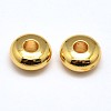 Brass Flat Round Spacer Beads KK-M085-22G-NR-2
