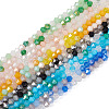  12 Strands 6 Colors Electroplate Glass Beads Strands EGLA-TA0001-31-9