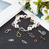 Tibetan Style Hook and Eye Clasps TIBE-PH0005-13-WH-7