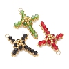 Glass Seed Beaded Pendants PALLOY-MZ01287-2