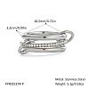 304 Stainless Steel Finger Rings for Women QA6774-2-1