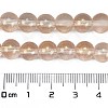 Frosted Transparent Glass Bead Strands X1-GLAA-P065-8mm-05-3
