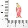 Brass Enamel Pendants KK-U062-22G-01-3