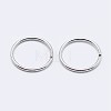 Rhodium Plated 925 Sterling Silver Open Jump Rings STER-F036-02P-0.5x3mm-2