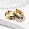 Brass Micro Pave Cubic Zirconia Huggie Hoop Earrings EJEW-R144-004A-NF-1