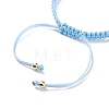 Half Finished Polyester Braided Pearl Bracelet AJEW-JB01128-03-4
