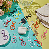  40Pcs 10 Colors Baking Painted Zinc Alloy Swivel Keychain Clasp Findings FIND-PH0010-64-4