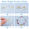 SUPERFINDINGS 200Pcs 4 Colors Tibetan Style Alloy Toggle Clasps TIBEB-FH0001-41-4