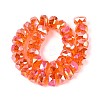 Electroplate Transparent Glass Beads Strands EGLA-N022-04A-D13-2