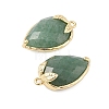 Natural Green Aventurine Faceted Pendants G-M431-06G-15-2