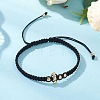 Brass Beaded Braided Bead Bracelets BJEW-JB12817-02-1