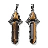 Natural Tiger Eye Sword Big Pendants G-Q163-08AS-08-1