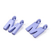 Rack Plating Spray Painted Alloy 2-Loop Link Pendants PALLOY-N176-01M-3