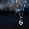 925 Sterling Silver Pave 5A Clear Cubic Zirconia Pendants SE-CBA9BBC-08G-4