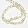 Electroplate Crystal Glass Round Beads Strands EGLA-F037-6mm-A01-3